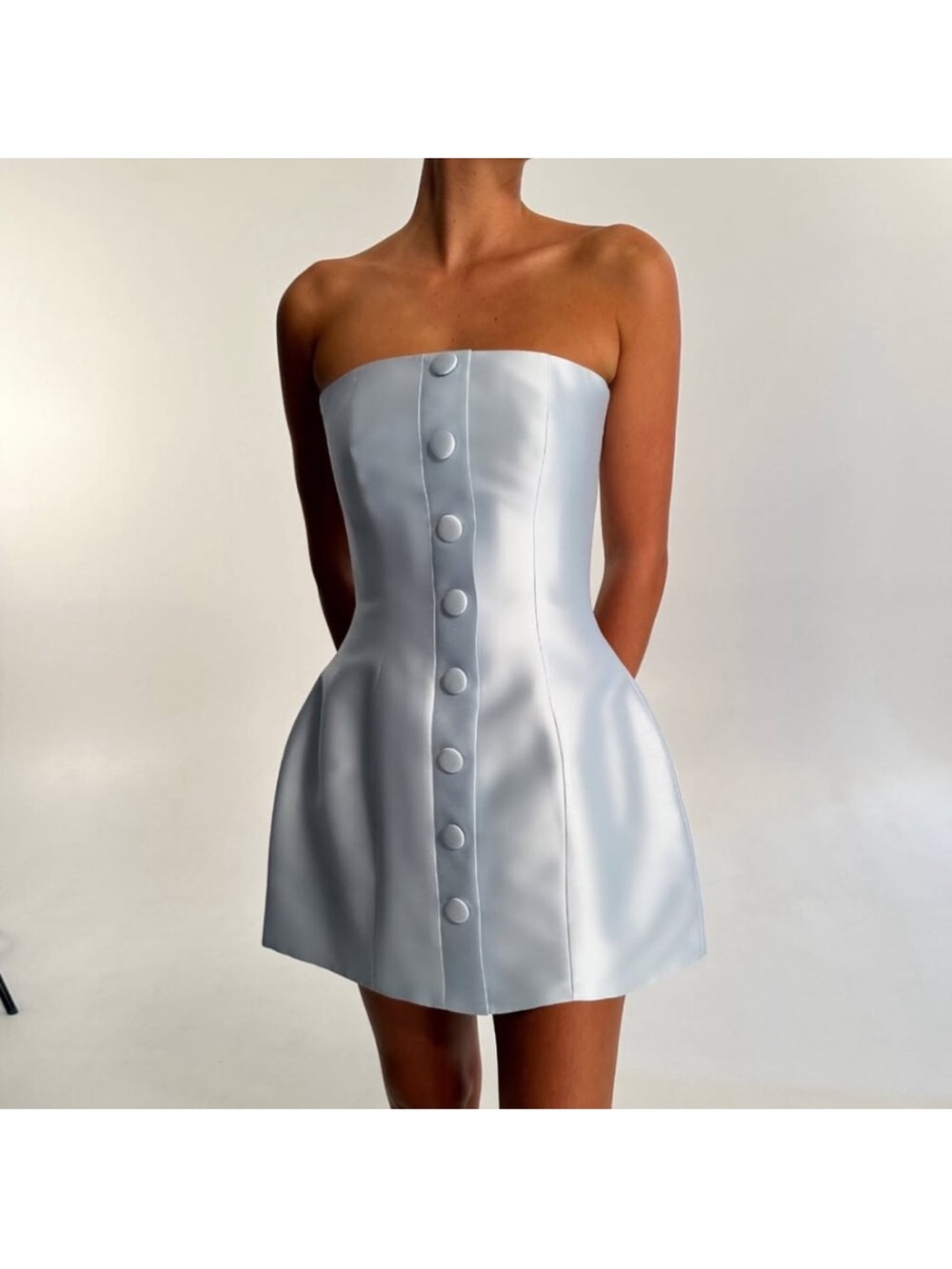 Khya Edie ice blue mini dress